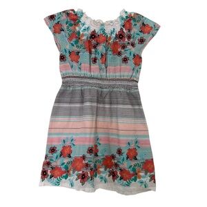 Old Navy Floral Dress Tropical Hawaii Hibiscus Baby Girl 18-24M